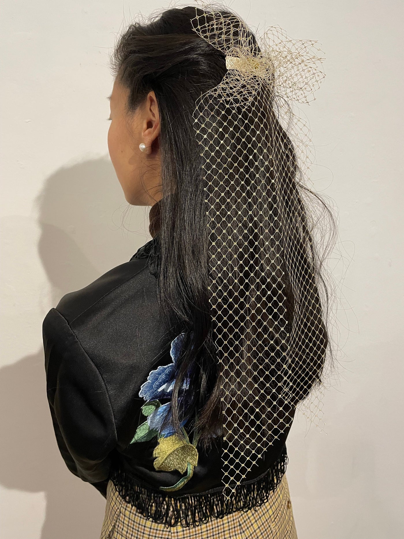 Couture Gold mesh hair clip