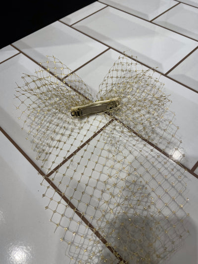 Couture Gold mesh hair clip