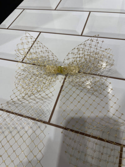 Couture Gold mesh hair clip