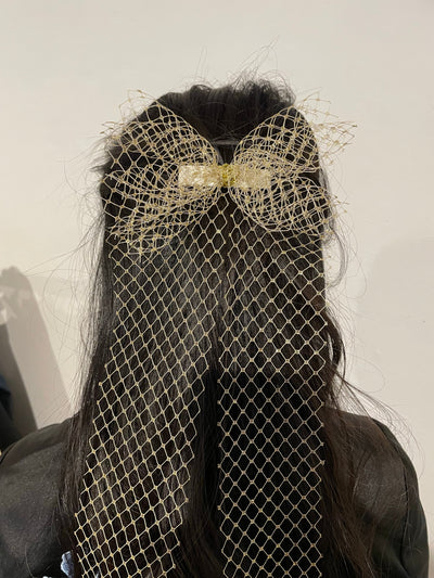 Couture Gold mesh hair clip