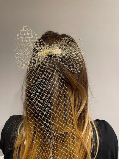 Couture Gold mesh hair clip