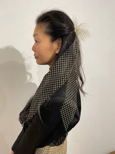 Couture Gold mesh hair clip