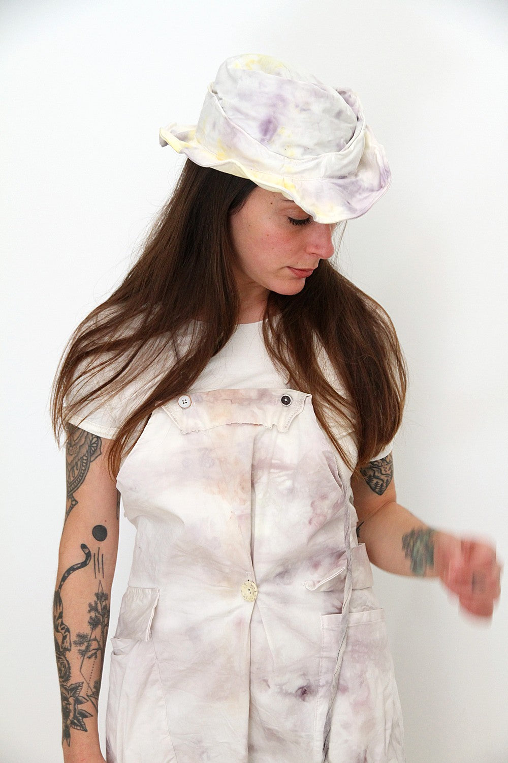 Hat Ahana shibori white