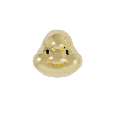 Gold kawaii cloud earring