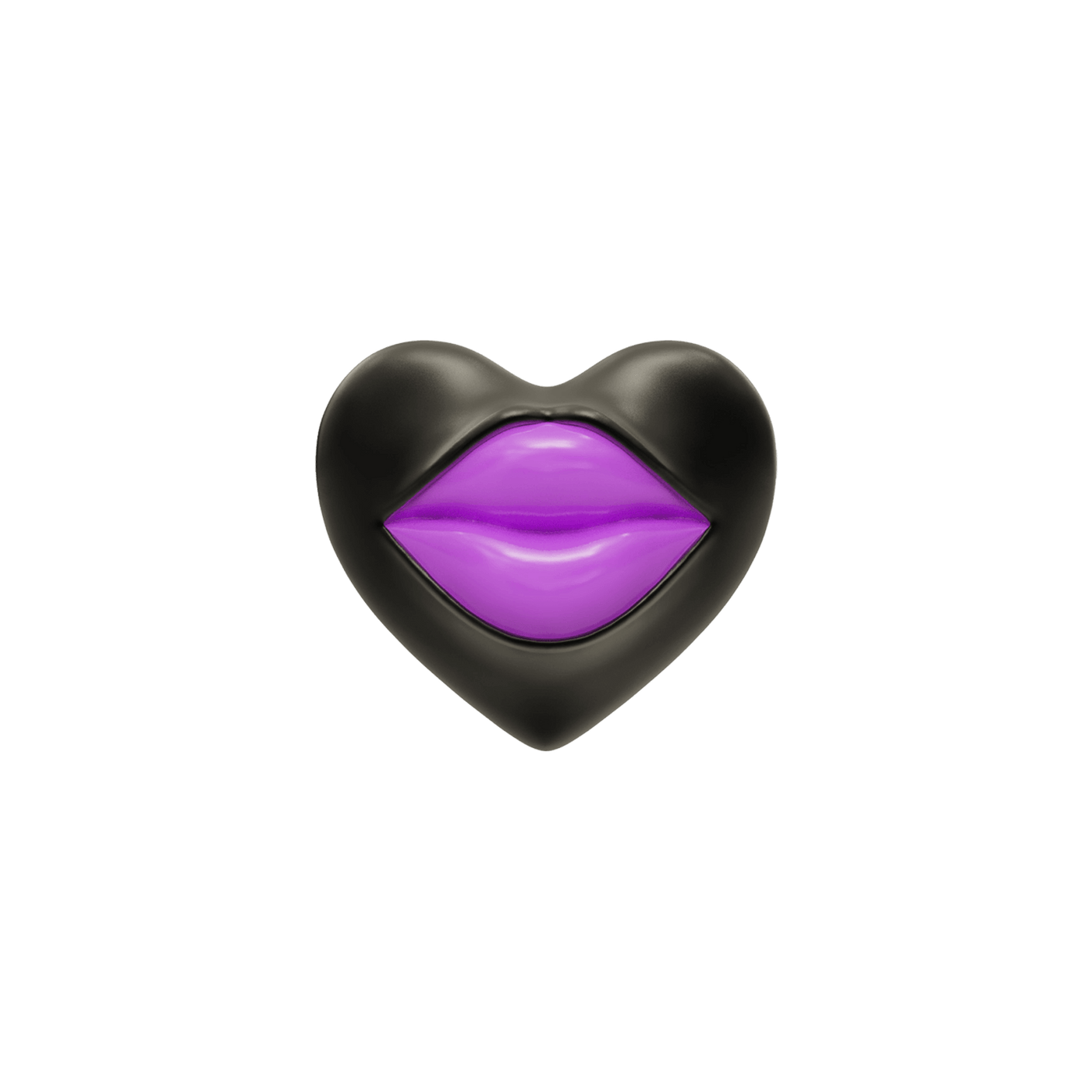Love Lips Rouge Earring - Rhodium