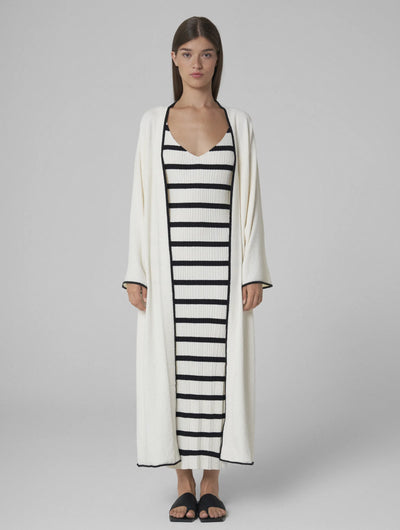 MAHA Knitted maxi-coat ecru