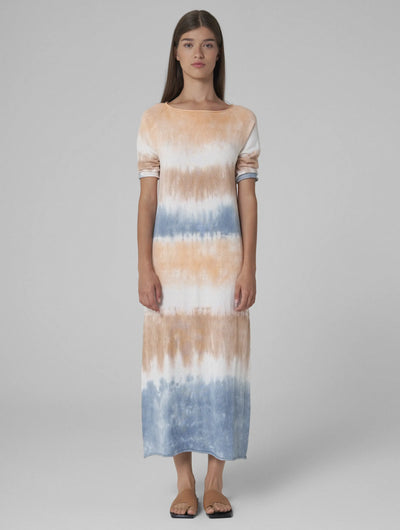 MARIANE Tie-dye dress blue orange