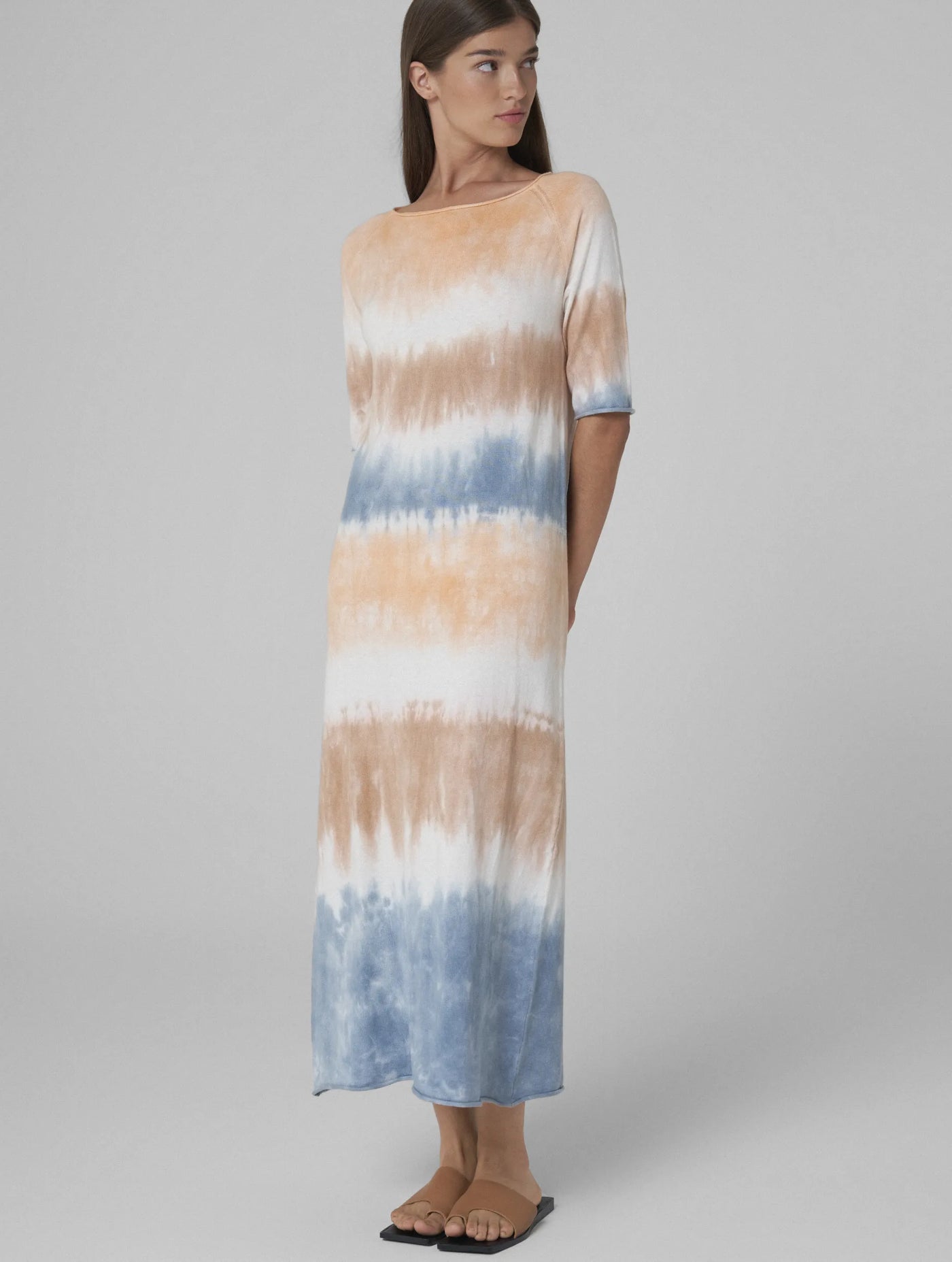 MARIANE Tie-dye dress blue orange