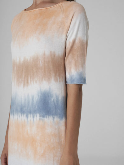 MARIANE Tie-dye dress blue orange