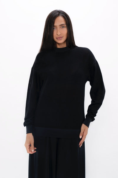 Philly  - Cosy Sweater - Black Sand