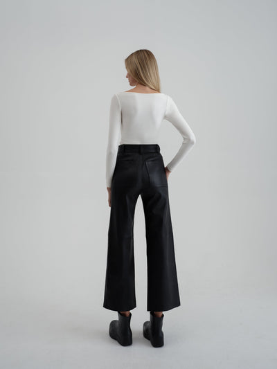 Boatneck Top, White, Back
