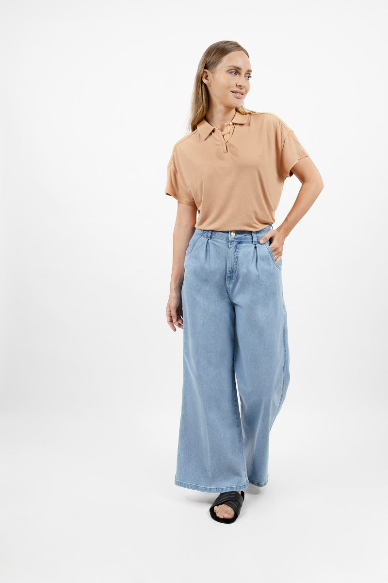 Los Angeles - Wide Leg Jeans- Sky