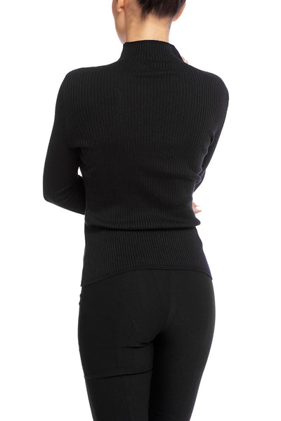 Black Long sleeve suspender top