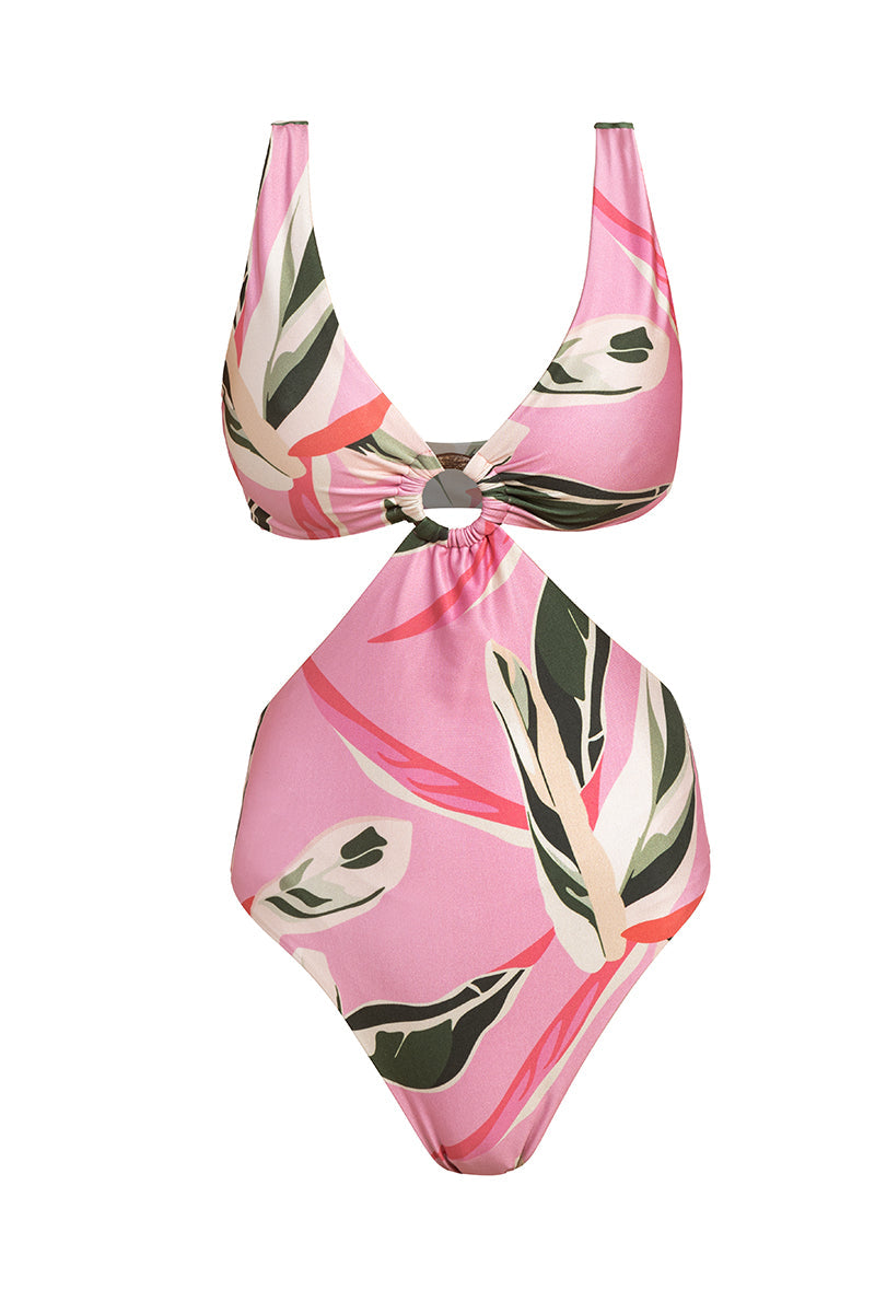Dominicana cutout ring detail one piece swimsuit
