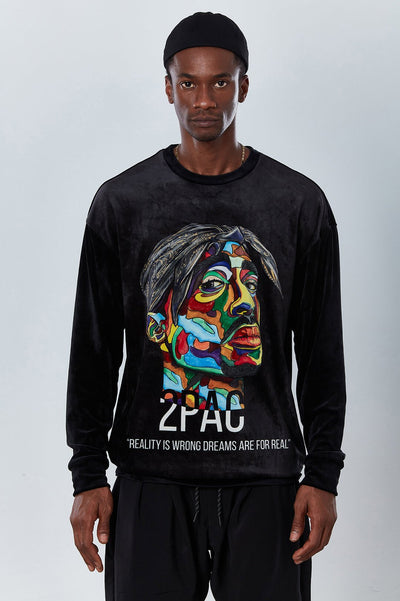 2PAC Velvet Sweatshirt - DEAR DEER - The Clothing LoungeDear Deer