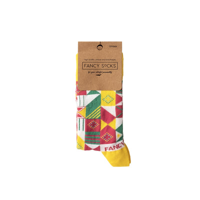 Yellow Geometric Unisex Socks