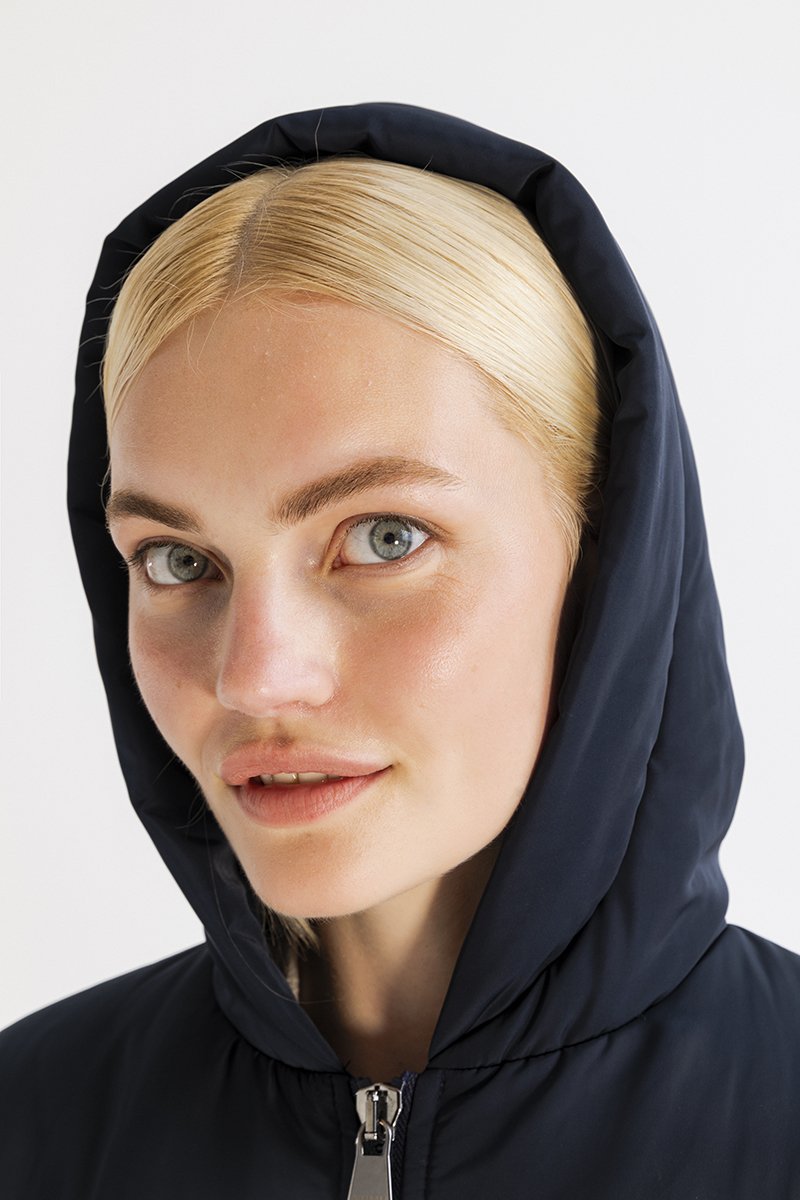Women's Colorblock Hooded Puffer Jacket
