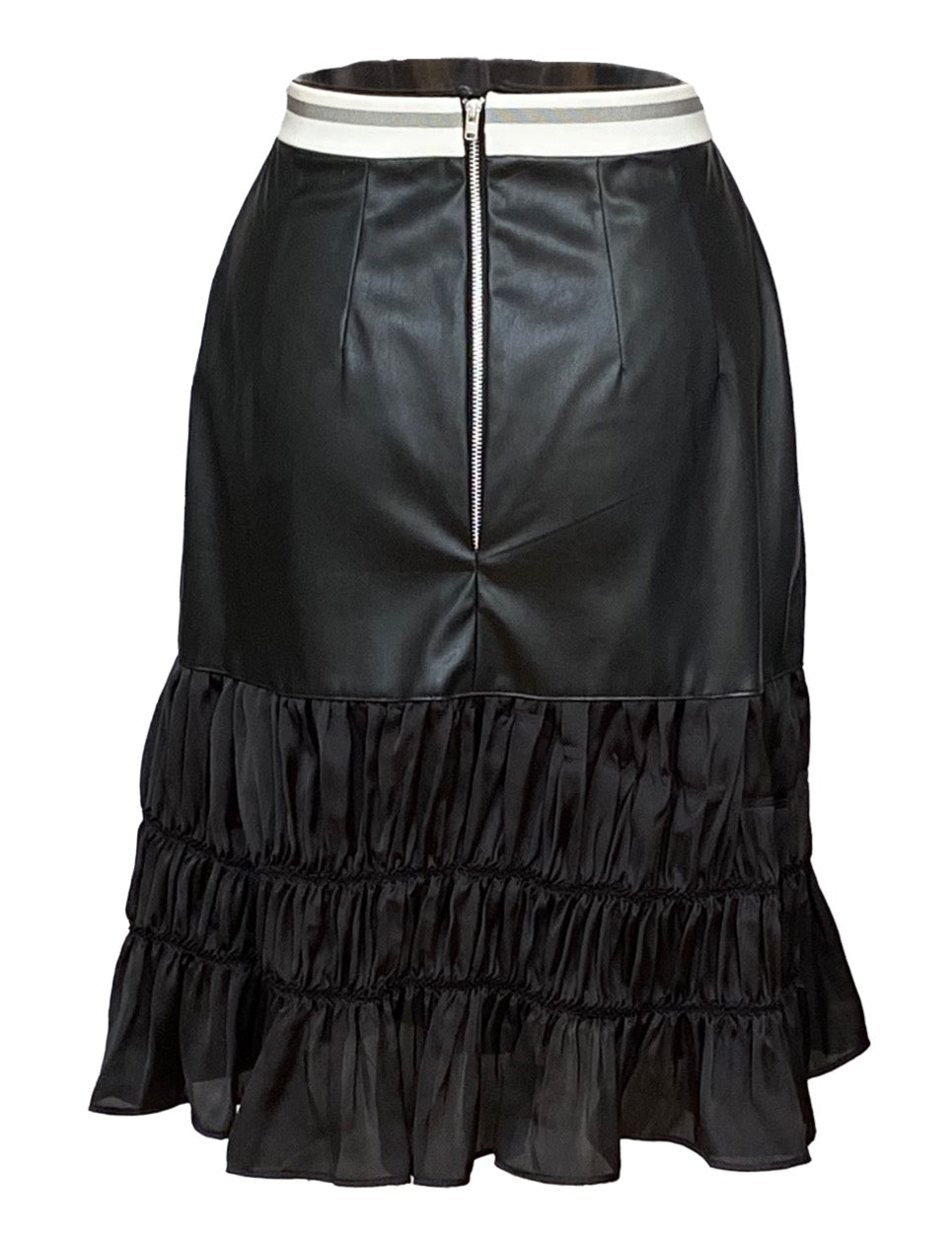 Louise - Vegan Leather & Shibori Skirt