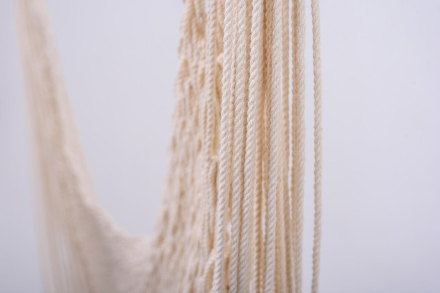 Deluxe Natural Cotton Hammock Swing with Hue Inspired Tassels