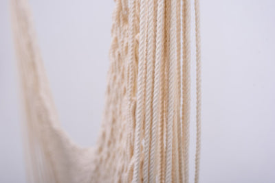Deluxe Natural Cotton Hammock Swing with Hue Inspired Tassels