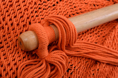 Vivid Orange Cotton Hammock Swing