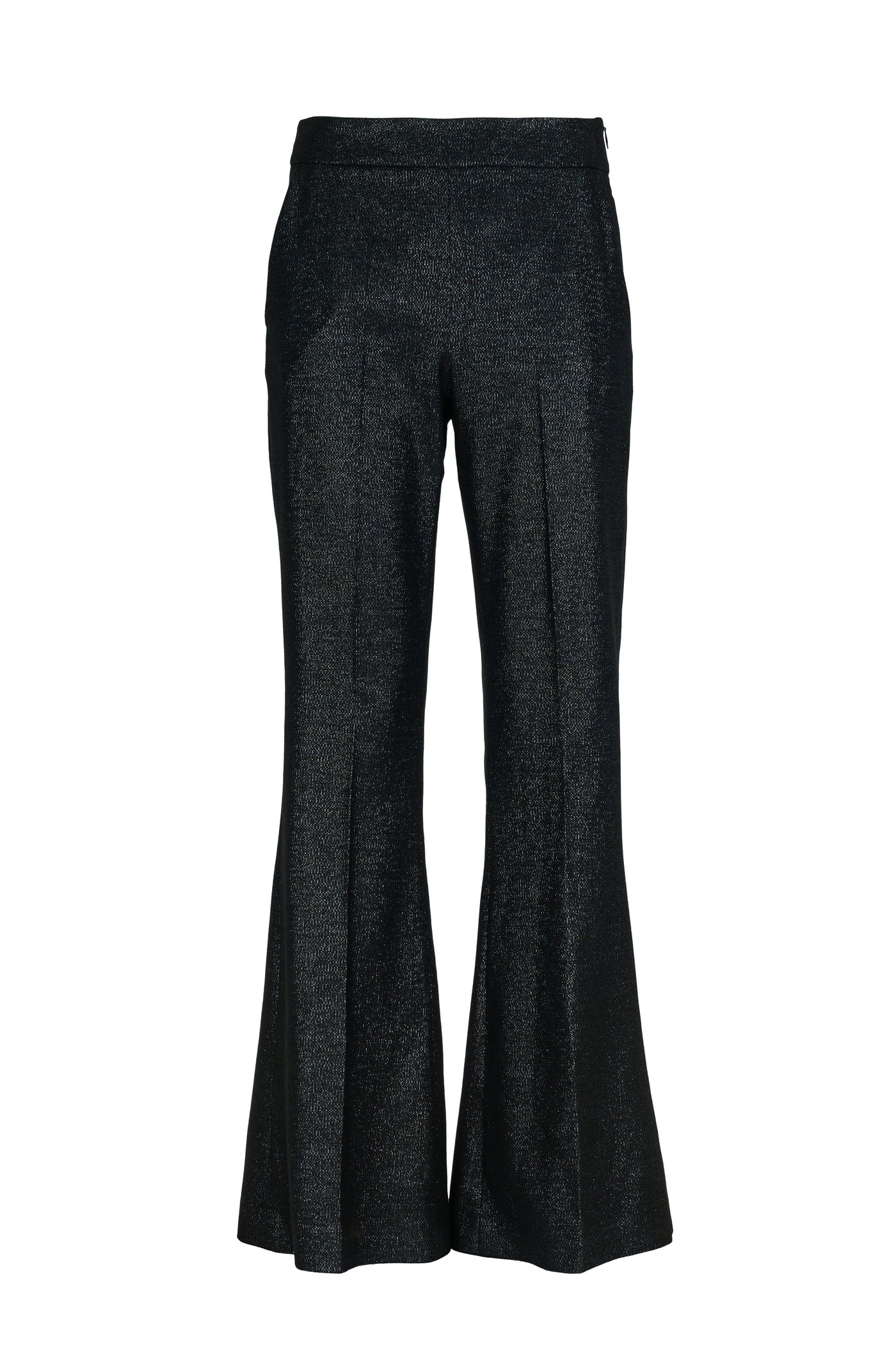 Glossy Black Bell Pants