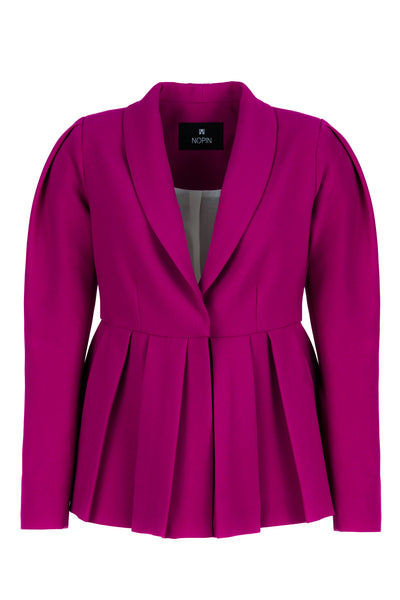 Purple V-neck Coat
