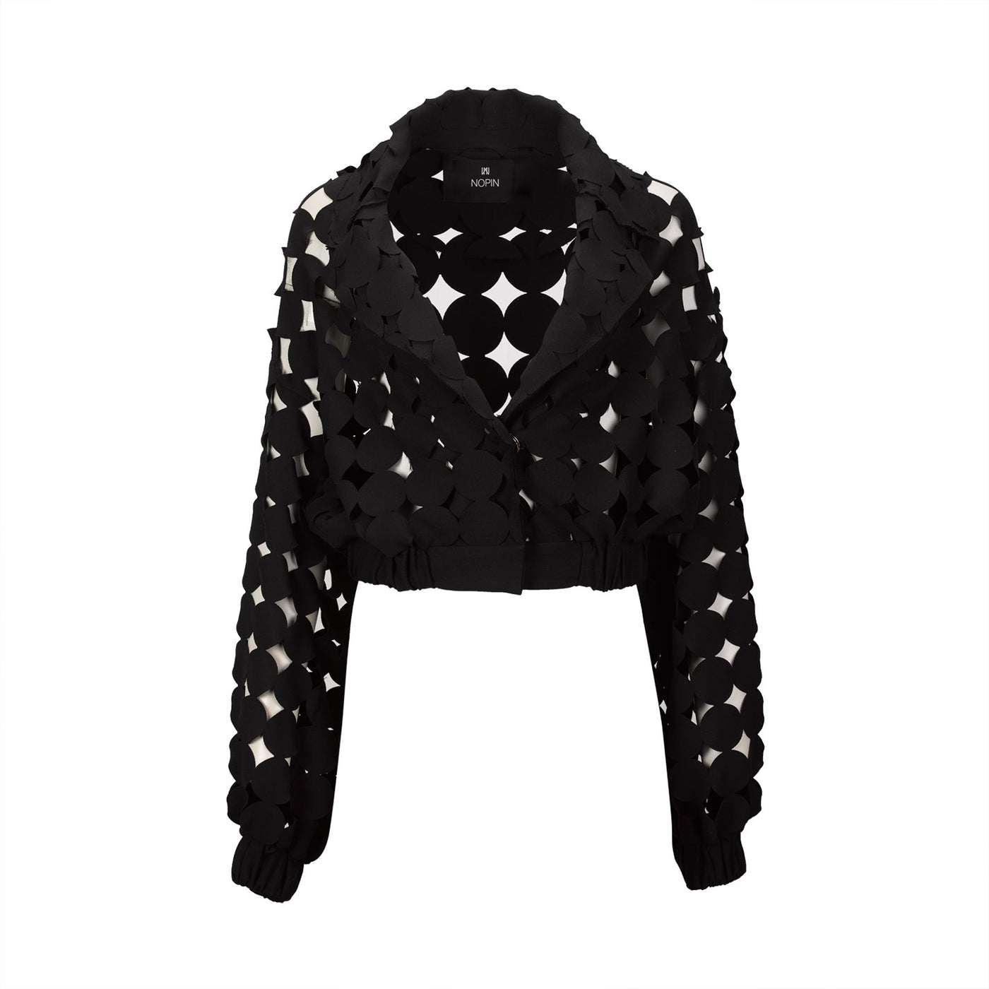 Black Bomber with Laser Cut Designs