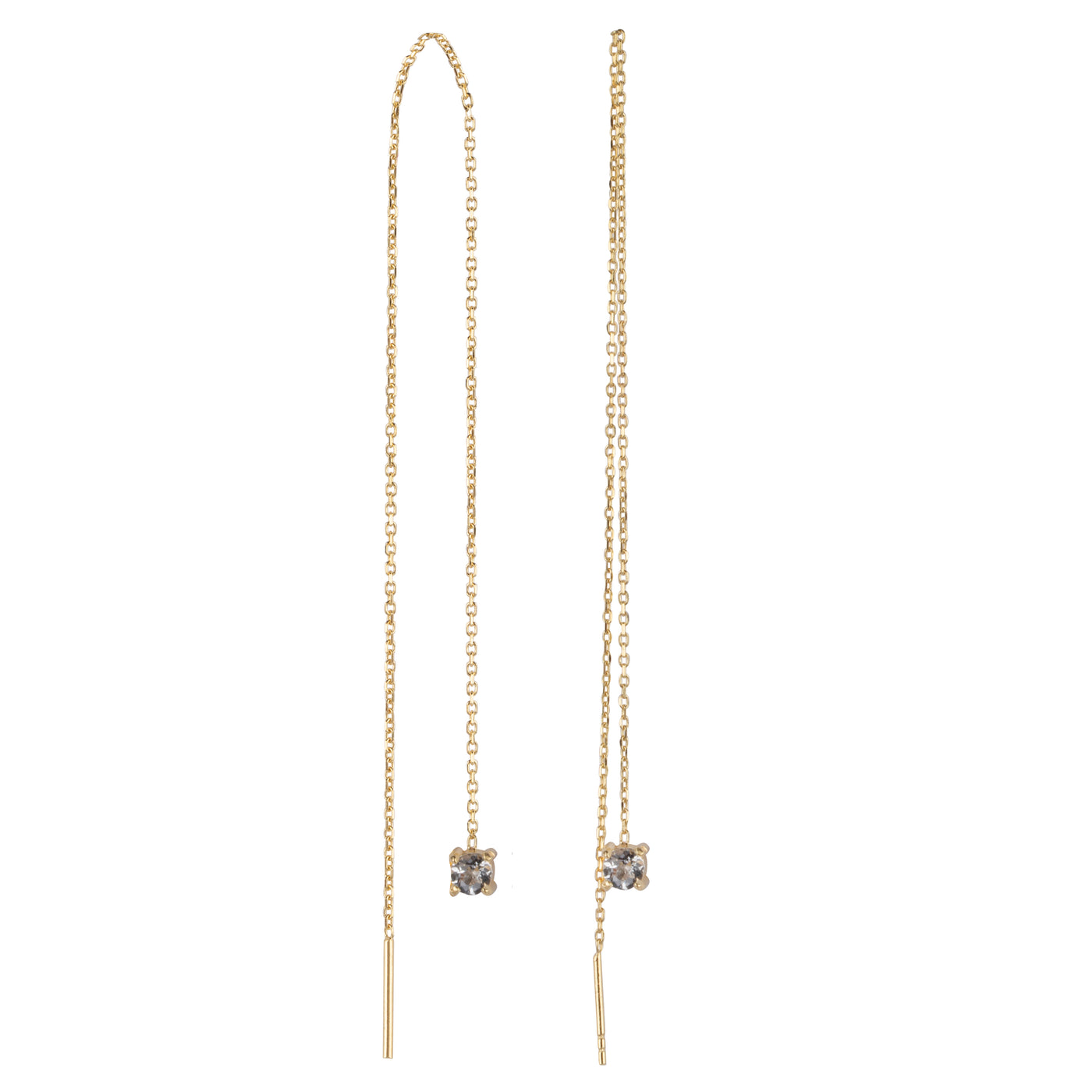 Asya White Topaz Earrings