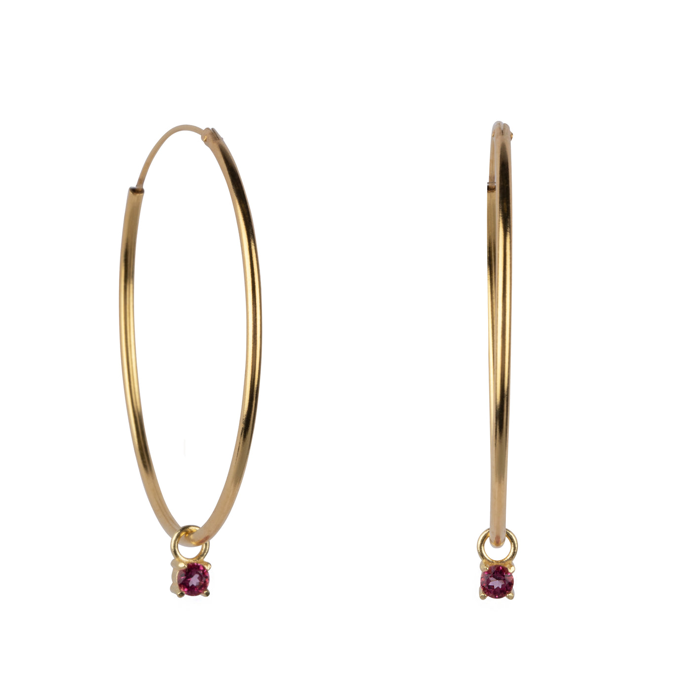 Irem Pink Topaz Hoops