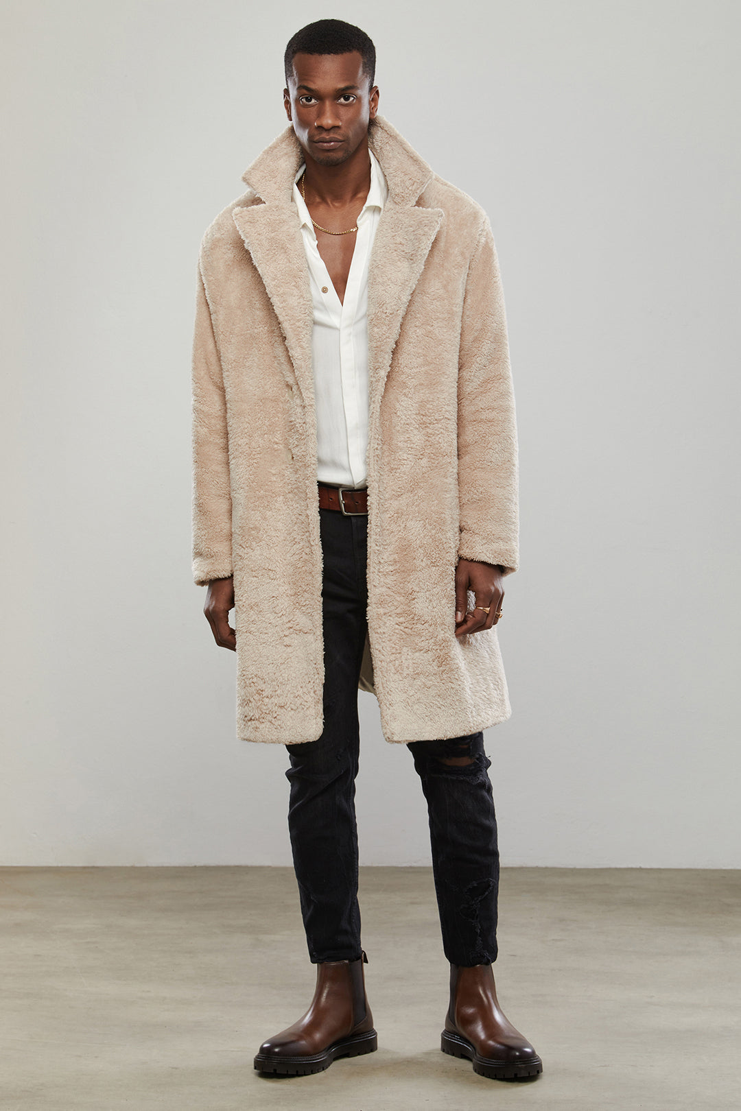 Beige Teddy Coat