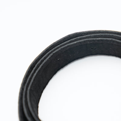 Berlin Piñatex®  Thin Belt in Charcoal Black