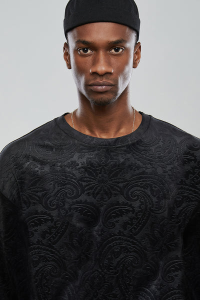 Black Authentic Velvet Sweatshirt