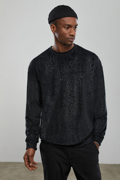Black Mamba Velvet Sweatshirt