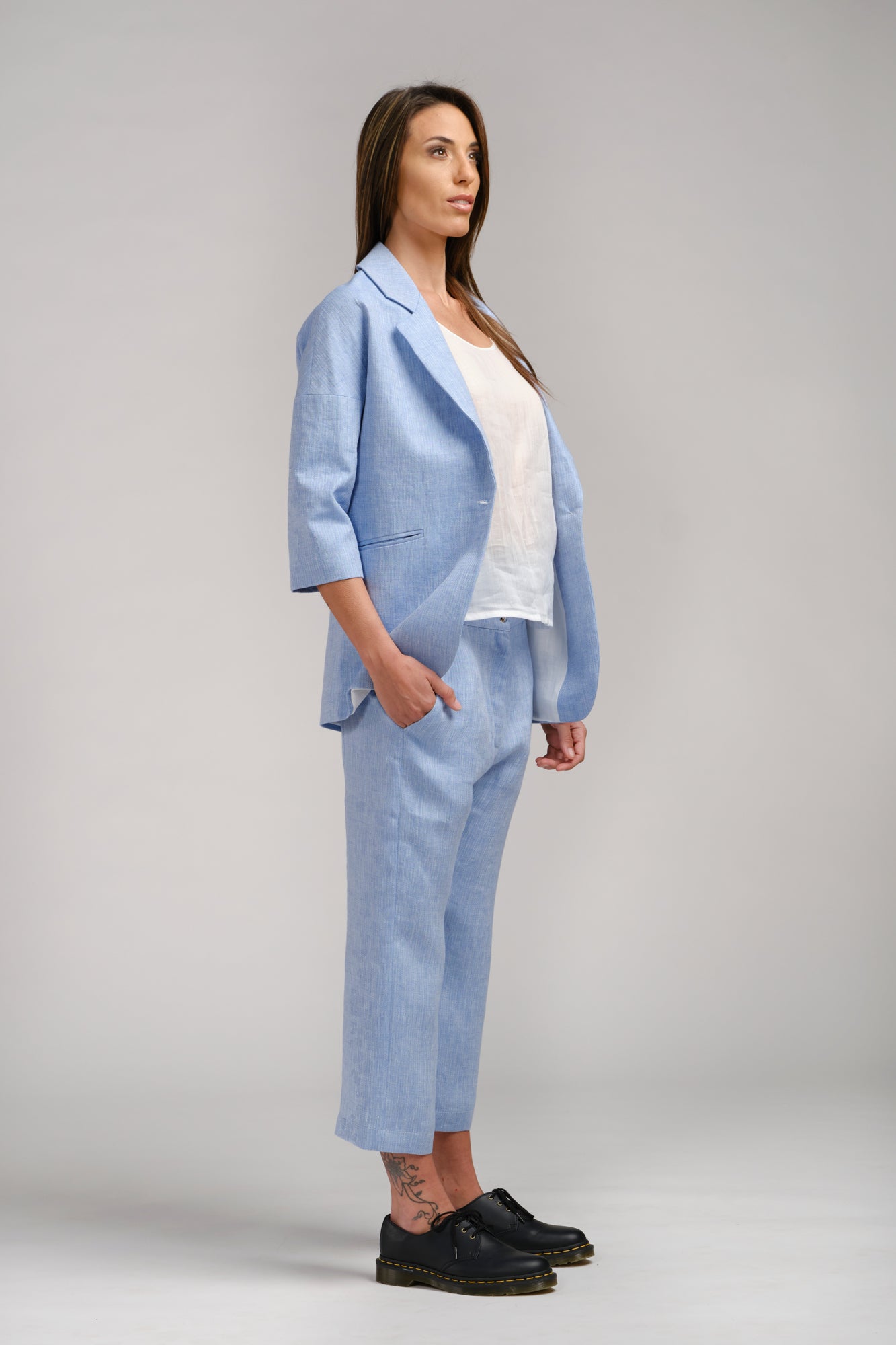 Light blue women's suit set