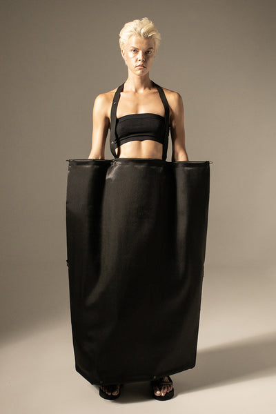 EXTRAVERT 2 way transforming piece: skirt / bag