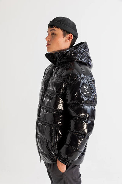 Downsized Men's - Black Hooded Puffer Jacket