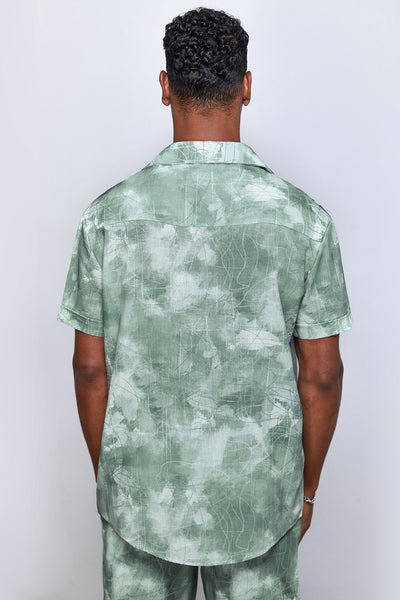 Forest %100 Linen Oversize Shirt