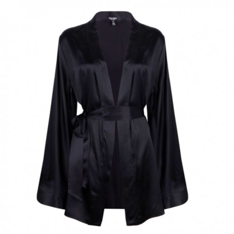 Grace Midnight Satin Robe