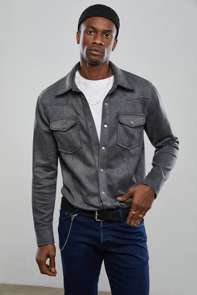 Grey Western Overshirt