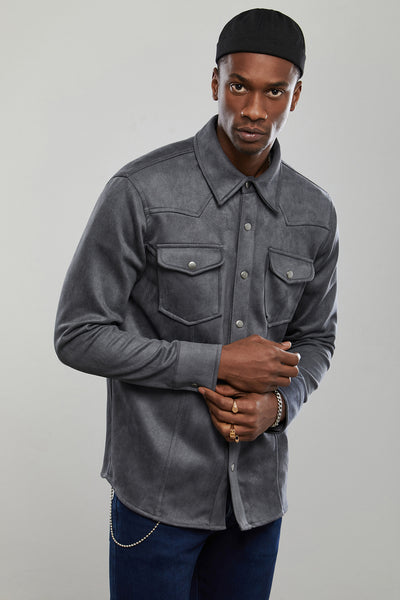 Grey Western Overshirt