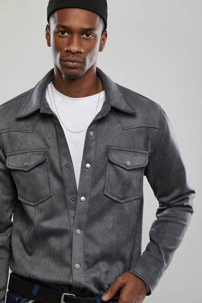 Grey Western Overshirt