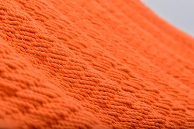 Vivid Orange Cotton Hammock (Wooden Bar)