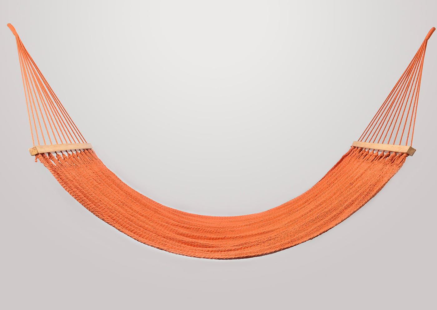 Vivid Orange Cotton Hammock (Wooden Bar)