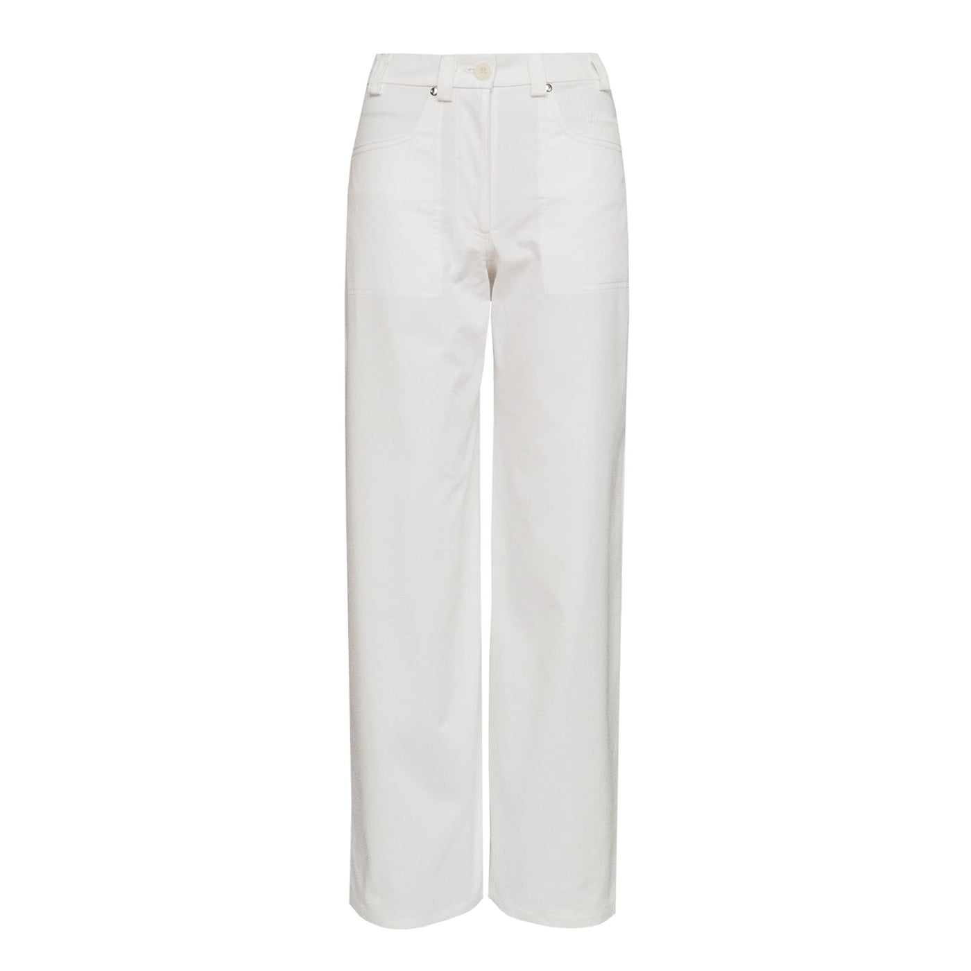 Cotton Straight-Leg Trousers