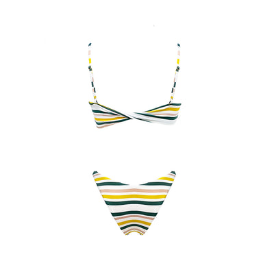 Stripped Women's bandeau bikini set