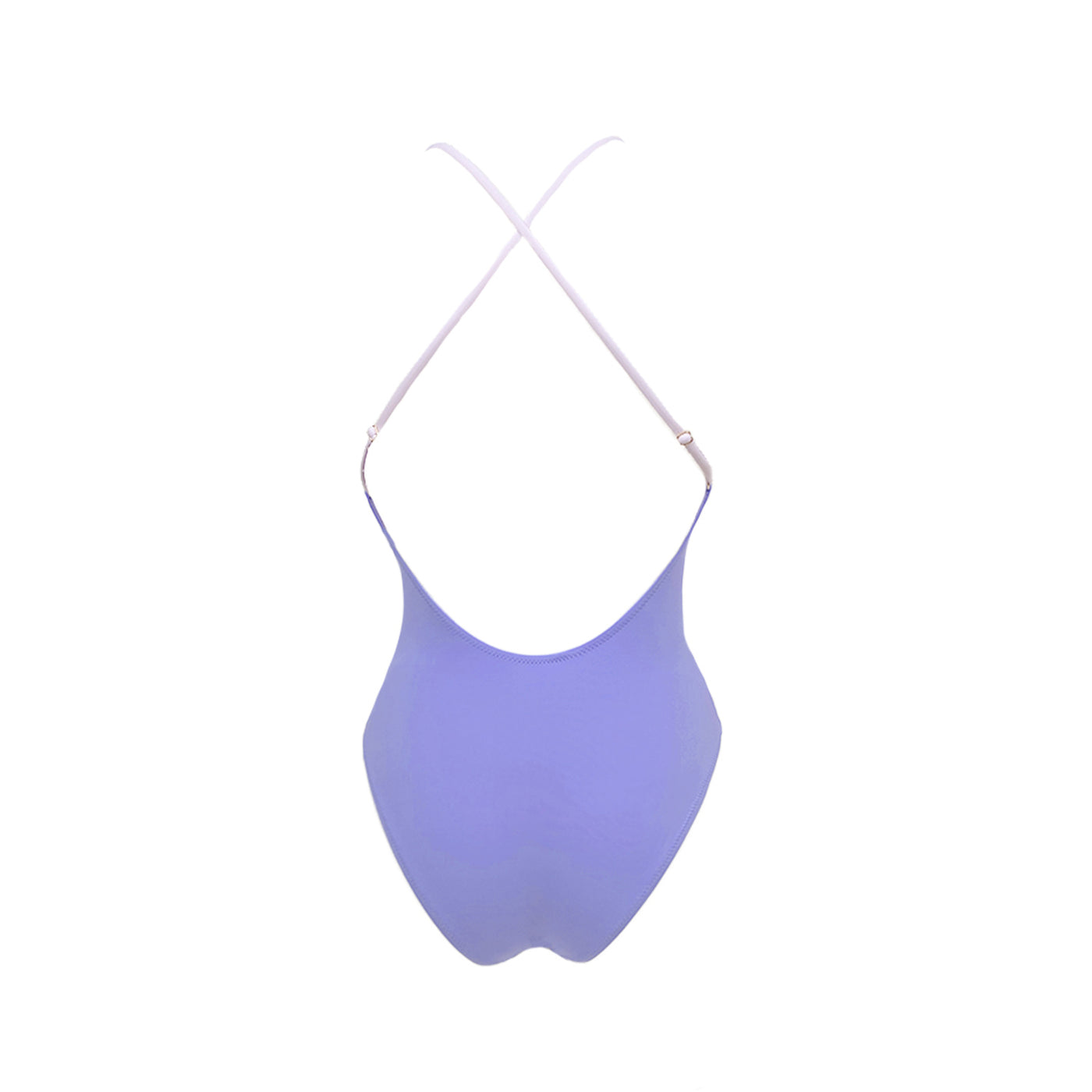 White and purple women's one piece swimsuit
