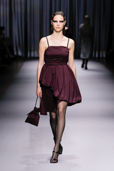 Bordeaux Deconstructed Dress with Straps