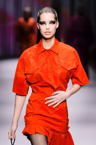 Orange Hand-Curled Polo