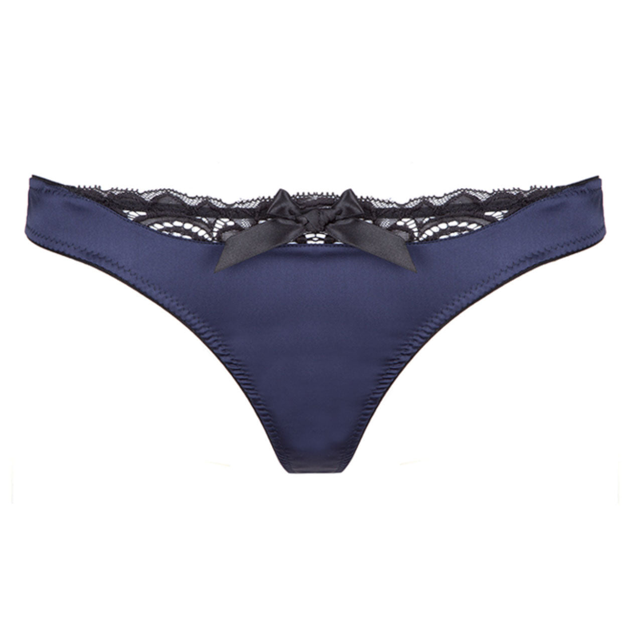 Signature Navy Skinny Thong